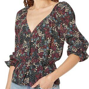 NWOT PAIGE Clara Top Floral Peasant Blouse | Size Small
